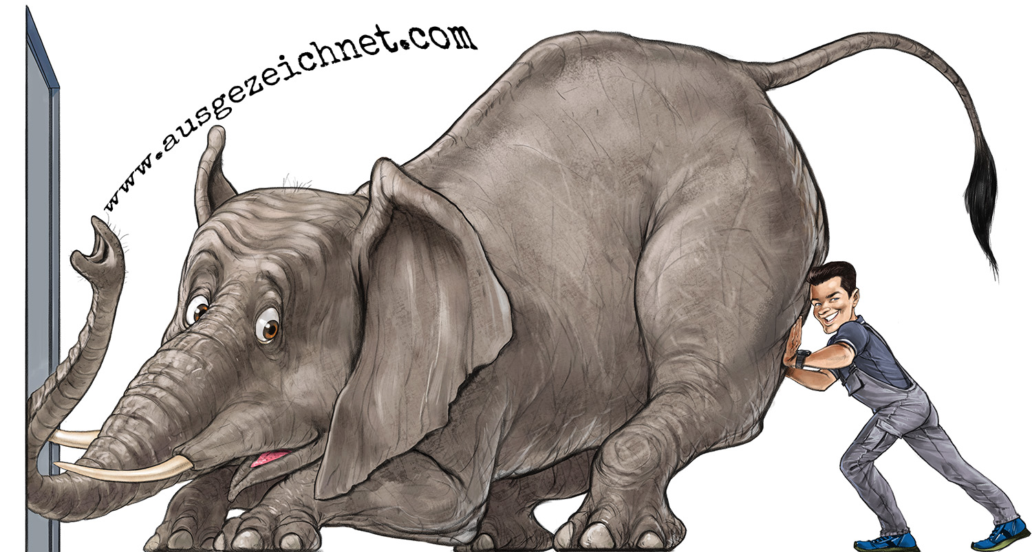 Elefant karikatur Elefant karikatur